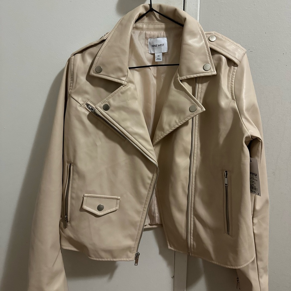 Nine West faux leather moto jacket